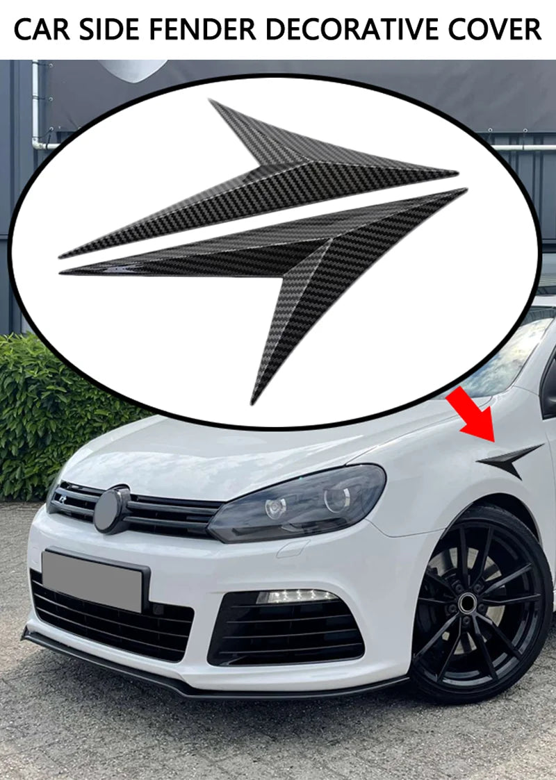 For VW Accessories Goft 4 5 6 7 Gti Car Side Body Fender Door Decor Cover Blade Flank Wing Emblem Badge Auto Tuning Styling