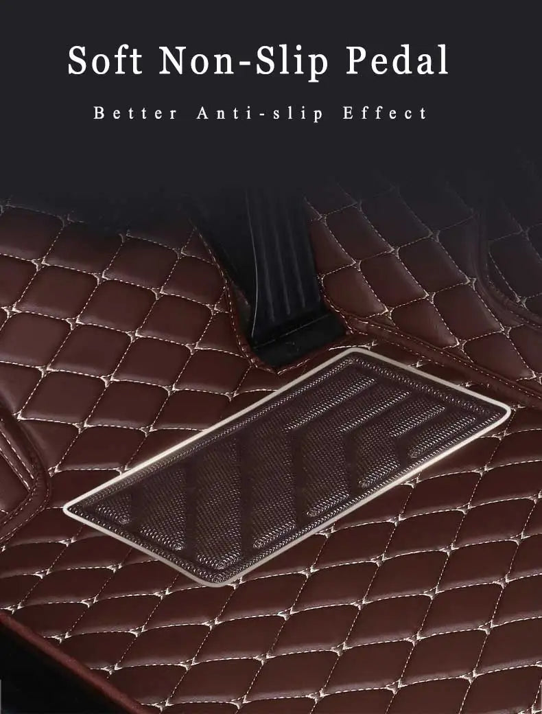 Car Floor Mats For Fiat Bravo 2012 2011 2010 2009 2008 Leather Waterproof Anti-Dirty Carpets Auto Interiors Products Foot Pads