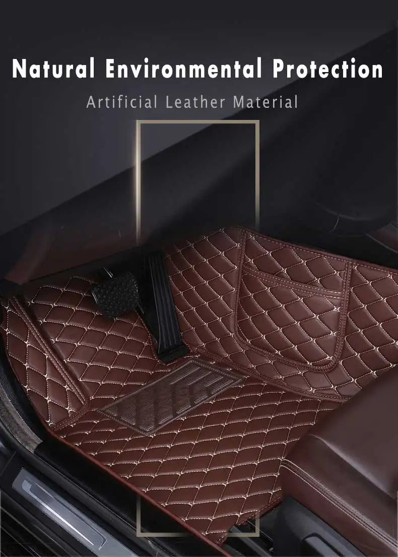 Car Floor Mats For Fiat Bravo 2012 2011 2010 2009 2008 Leather Waterproof Anti-Dirty Carpets Auto Interiors Products Foot Pads