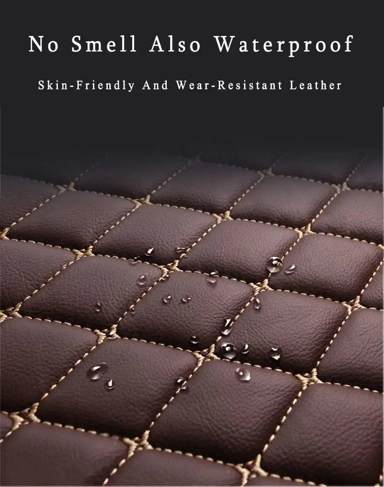 Car Floor Mats For Fiat Bravo 2012 2011 2010 2009 2008 Leather Waterproof Anti-Dirty Carpets Auto Interiors Products Foot Pads