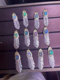 Crystals Healing Stones Natural Opal Sterling Silver Designer Charm Pendant Necklace
