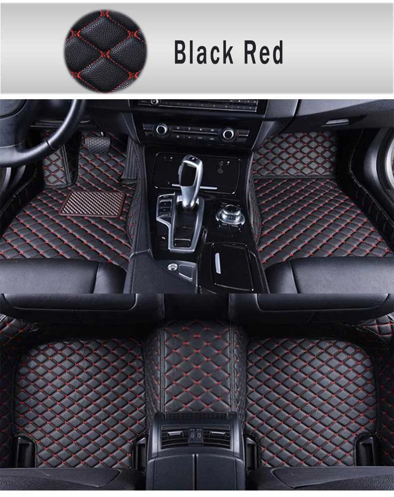 Car Floor Mats For Fiat Bravo 2012 2011 2010 2009 2008 Leather Waterproof Anti-Dirty Carpets Auto Interiors Products Foot Pads