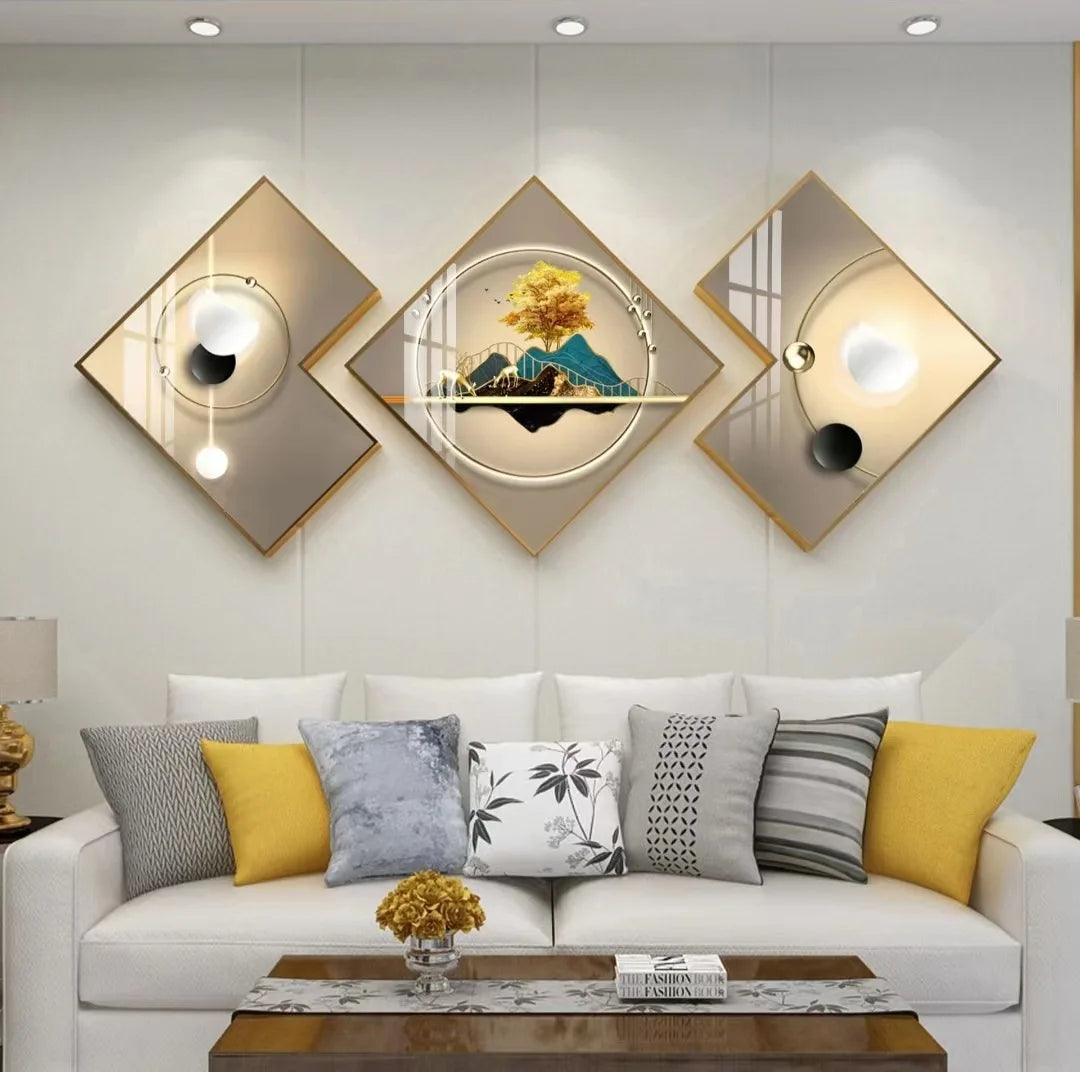 Creative Canvas Crystal Porcelain Wall Art Abstract Painting
