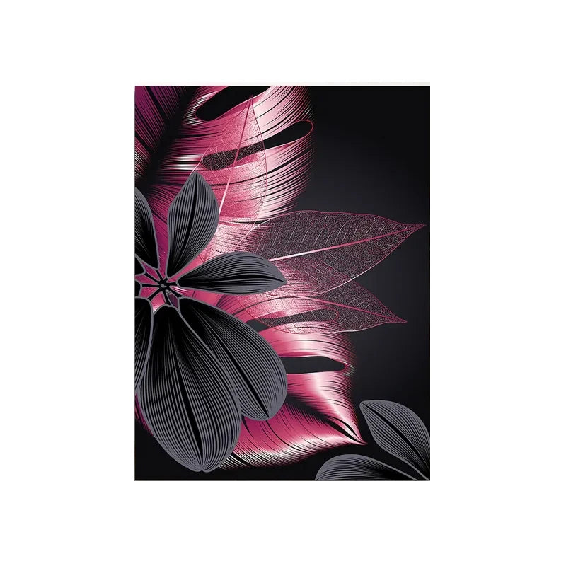 Nordic Living Room Decor Painting Picture Black Golden Plant Leaf Canvas Poster Print Modern Abstract Wall Art Decor Painting