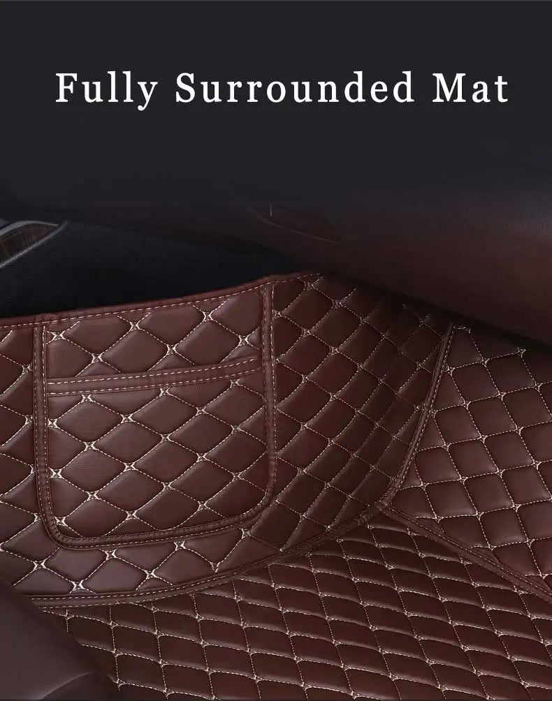 Car Floor Mats For Fiat Bravo 2012 2011 2010 2009 2008 Leather Waterproof Anti-Dirty Carpets Auto Interiors Products Foot Pads