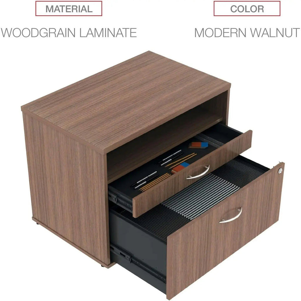 Alera Open Office Desk Series 2-Drawer Low File Cabinet Pencil/File Legal/Letter 1-Unit