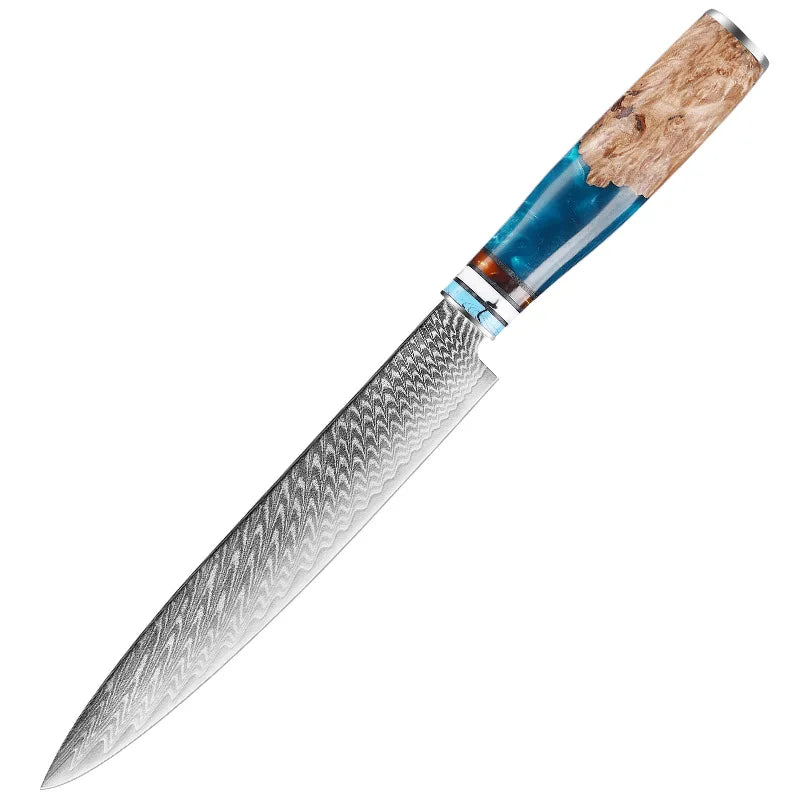 Professional Kitchen Knives Chef Japanese 67 Layers Damascus Knife Set with Resin Handle