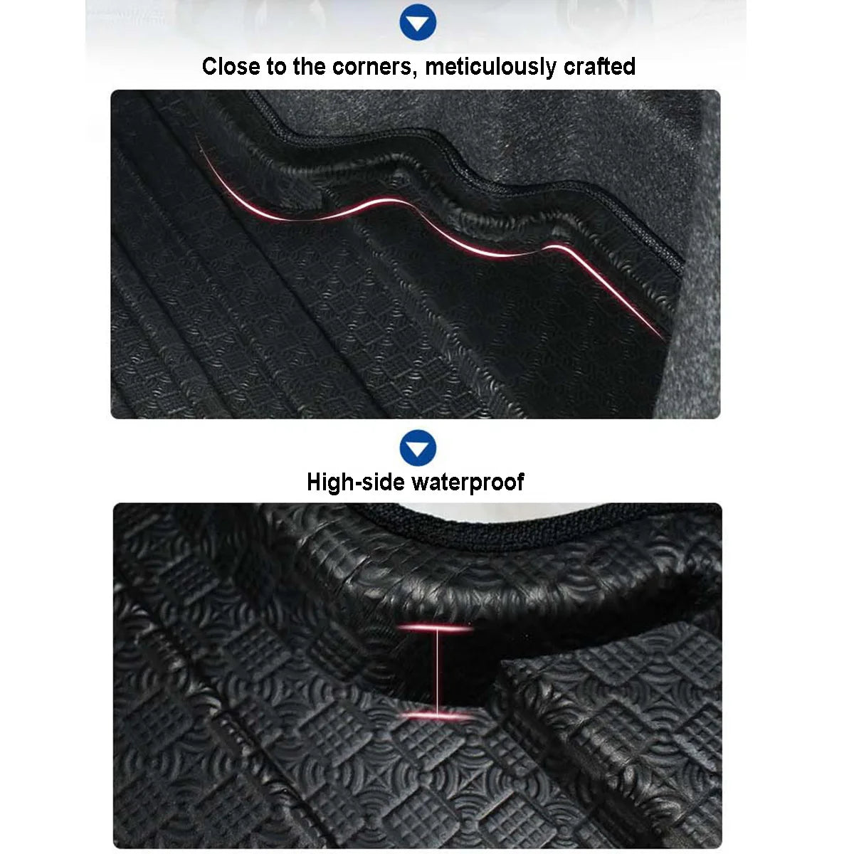 For AUDI A1 A3 A4 A4L A5 A6 A6L Q7 Q5 Q3 Car Rear Trunk Boot Mat Floor Mats Anti Mud Carpet Cargo Waterproof