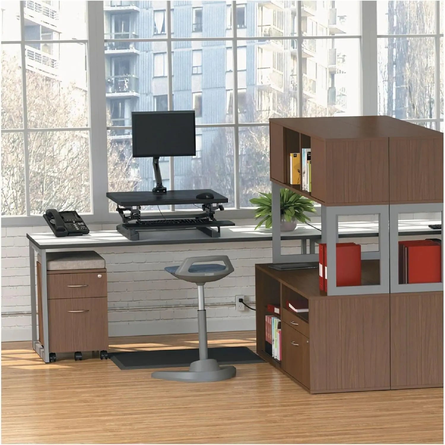 Alera Open Office Desk Series 2-Drawer Low File Cabinet Pencil/File Legal/Letter 1-Unit