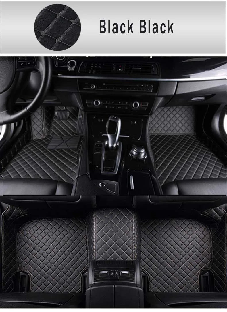 Car Floor Mats For Fiat Bravo 2012 2011 2010 2009 2008 Leather Waterproof Anti-Dirty Carpets Auto Interiors Products Foot Pads