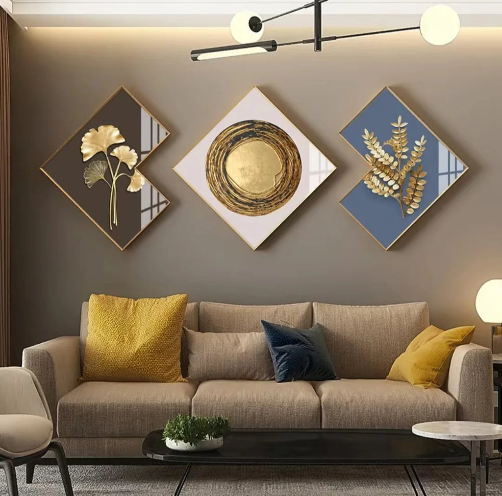 Creative Canvas Crystal Porcelain Wall Art Abstract Painting