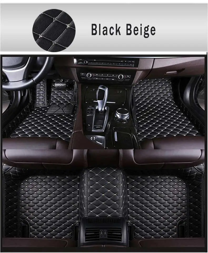 Car Floor Mats For Fiat Bravo 2012 2011 2010 2009 2008 Leather Waterproof Anti-Dirty Carpets Auto Interiors Products Foot Pads