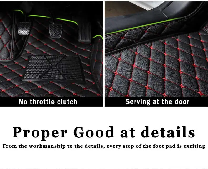 Car Floor Mats For Fiat Bravo 2012 2011 2010 2009 2008 Leather Waterproof Anti-Dirty Carpets Auto Interiors Products Foot Pads