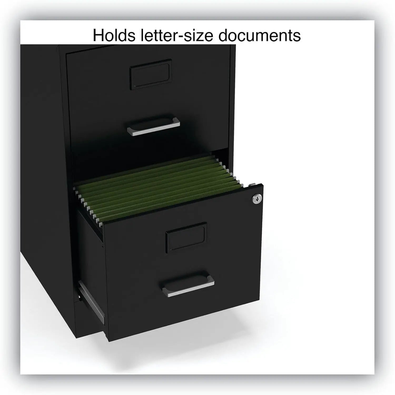 Alera Soho Vertical 2-Drawer File Cabinet 14\" X 18\" X 24.1\" Black File/Letter Storage
