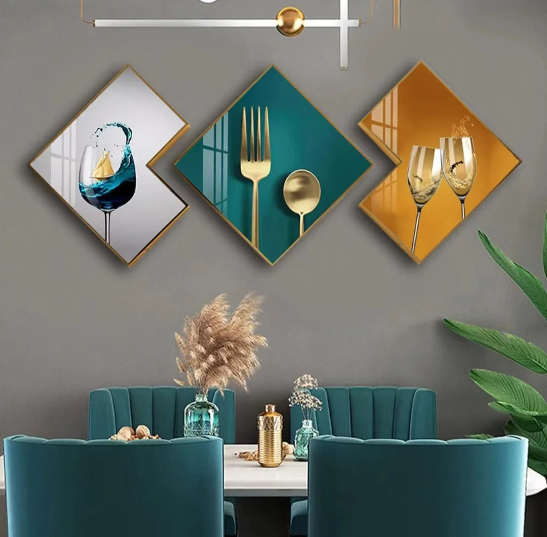 Creative Canvas Crystal Porcelain Wall Art Abstract Painting