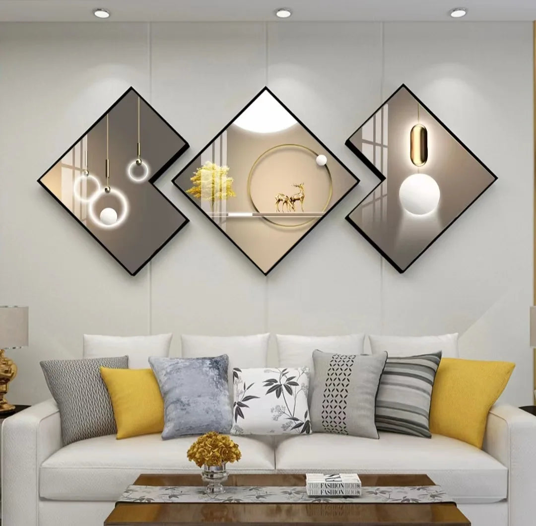 Creative Canvas Crystal Porcelain Wall Art Abstract Painting