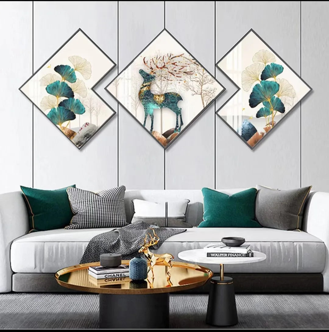 Creative Canvas Crystal Porcelain Wall Art Abstract Painting