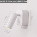 Modern LED Reading Wall Lamp With Switch Indoor 350º Rotation 3W Bedside Sconce Bedroom Book Study Home Decor Wall Mounted Light