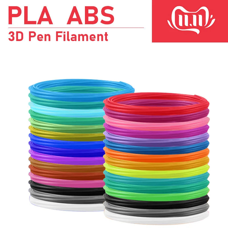 PLA Filament For 3d Pen,Diameter 1.75mm,3D Print Plastic,Pen Filament Materials,30 non Repeating Colors,150M/90M,Birthday Gift