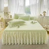 Korean Style Embroidered Summer Lace Jacquard Bed Skirt Ruffled Wedding 300tc Thread Count for Home Hotel Use Sleep Aid