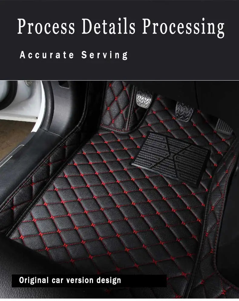 Car Floor Mats For Fiat Bravo 2012 2011 2010 2009 2008 Leather Waterproof Anti-Dirty Carpets Auto Interiors Products Foot Pads