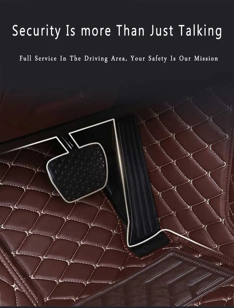 Car Floor Mats For Fiat Bravo 2012 2011 2010 2009 2008 Leather Waterproof Anti-Dirty Carpets Auto Interiors Products Foot Pads