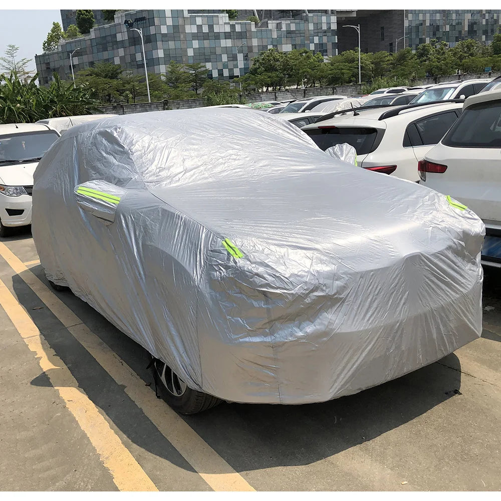 Outdoor Car Cover Anti-UV Sun Shade Snow Rain Dust Protection Cover For Fiat 500