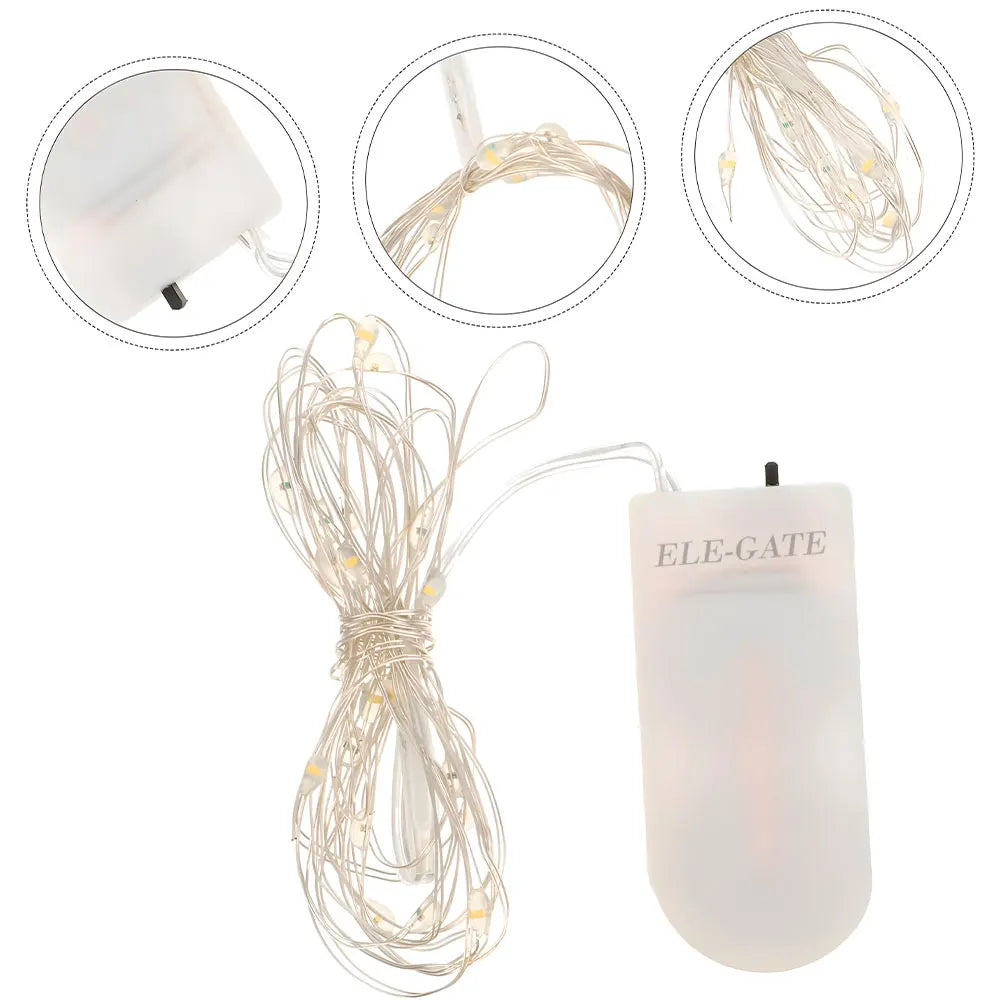 Copper Wire LED String Lights Miniature Christmas Lights - Festive Decoration for Trees and Parties"
