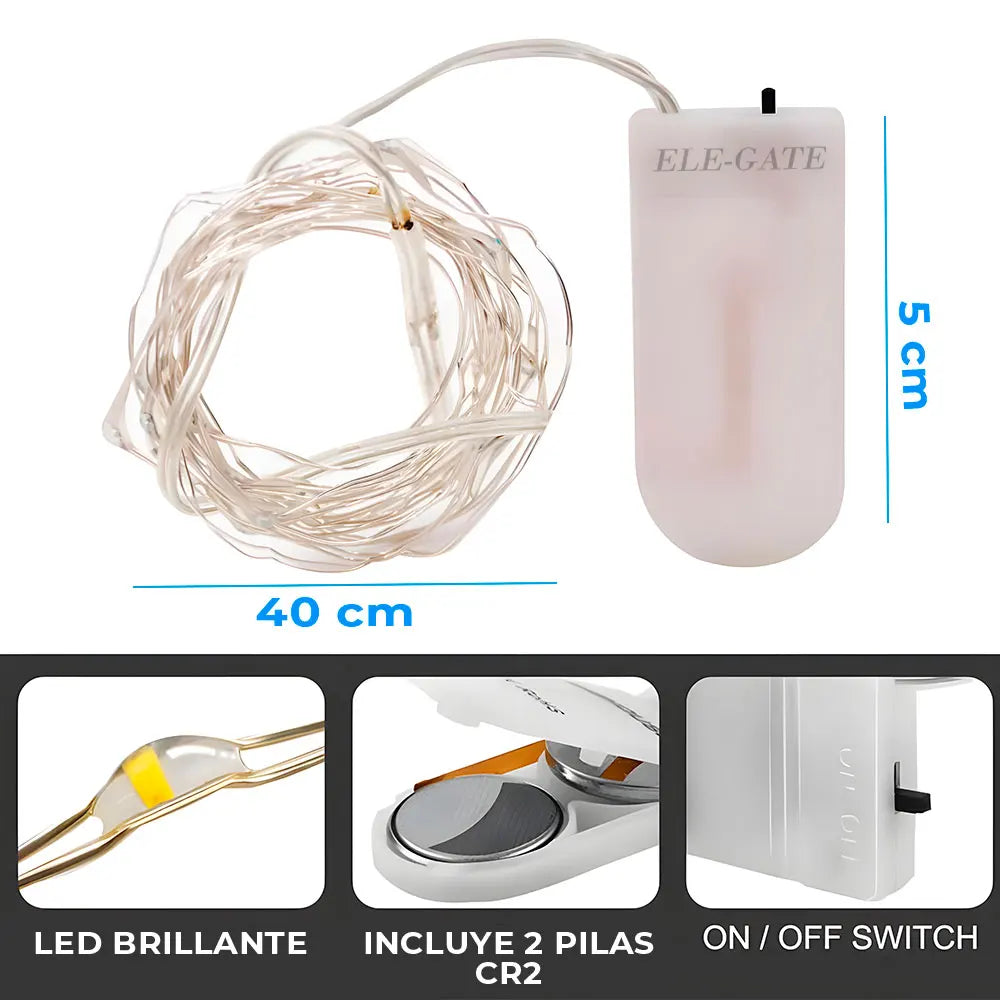 Copper Wire LED String Lights Miniature Christmas Lights - Festive Decoration for Trees and Parties"