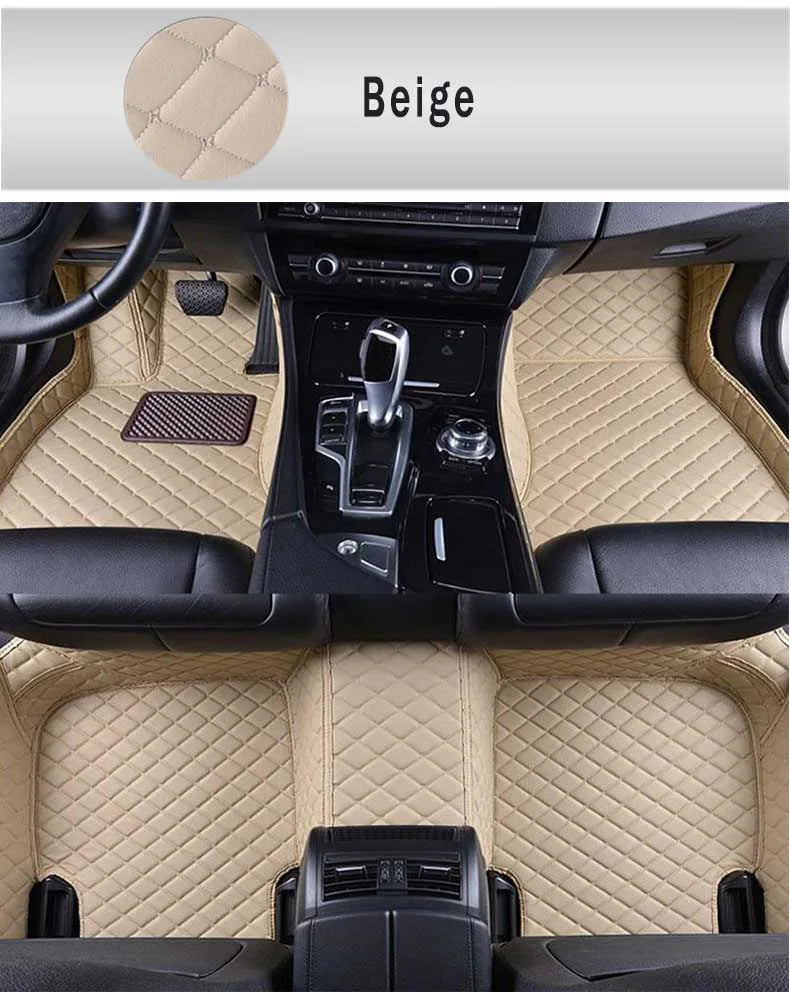 Car Floor Mats For Fiat Bravo 2012 2011 2010 2009 2008 Leather Waterproof Anti-Dirty Carpets Auto Interiors Products Foot Pads