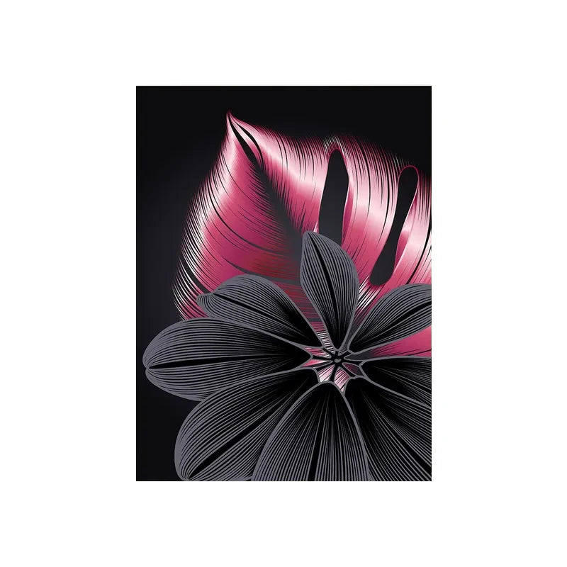 Nordic Living Room Decor Painting Picture Black Golden Plant Leaf Canvas Poster Print Modern Abstract Wall Art Decor Painting