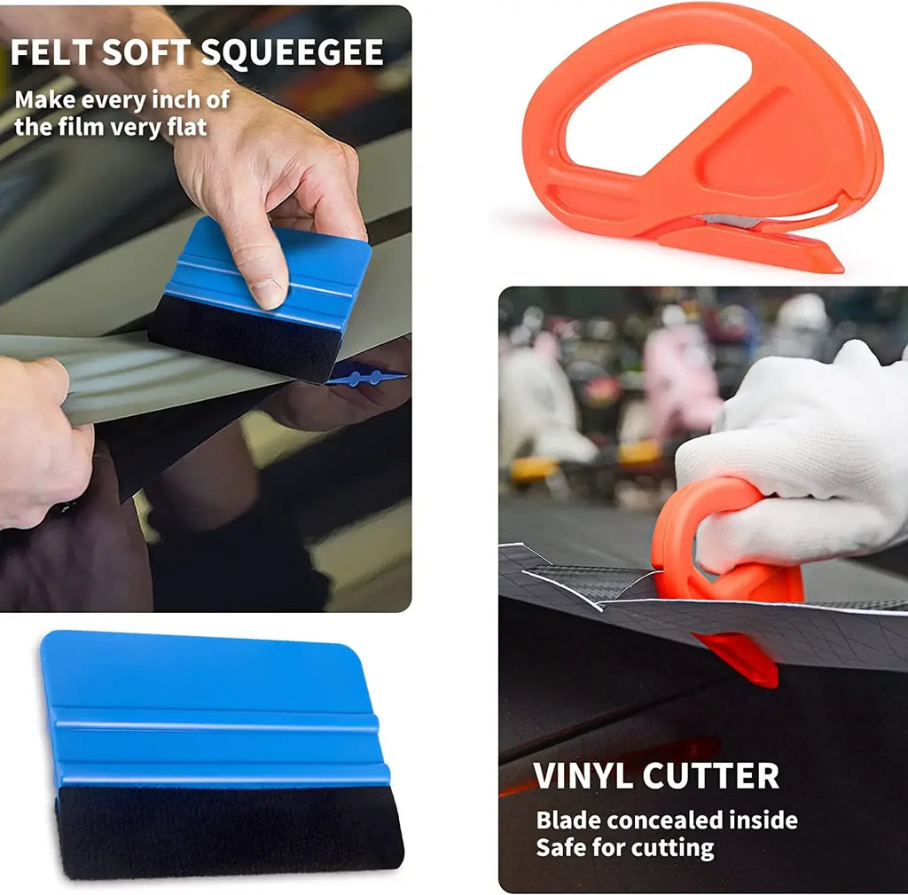 Car Film Wrap Tool Kit Squeegee Set Vinyl Scraper for Vehicle Window Tint Car Accessories Wrapping Tools Car Accessories