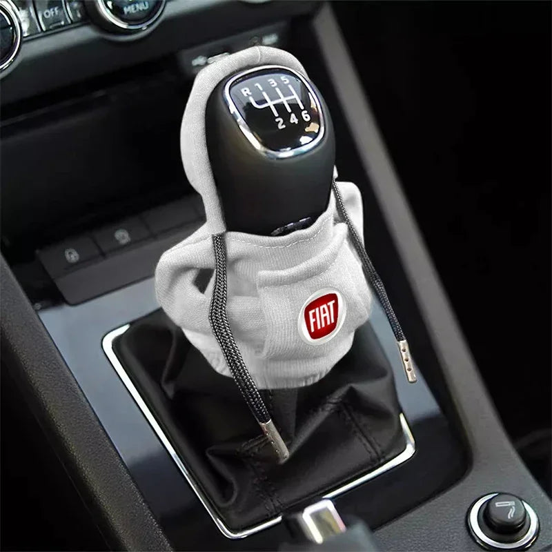 Car Gear Shift Lever Knob Sweatshirt Cover Auto Shift Cover For Fiat Abarth 500 595 124 Becquet Fiat Punto Ducato Palio Grande