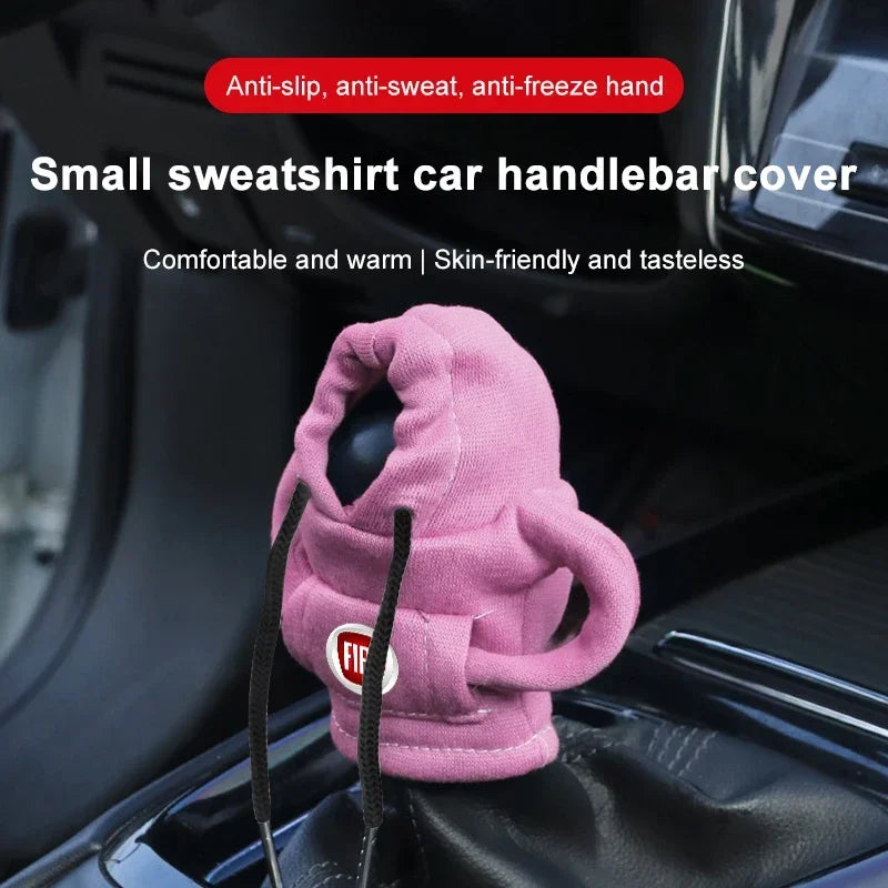 Car Gear Shift Lever Knob Sweatshirt Cover Auto Shift Cover For Fiat Abarth 500 595 124 Becquet Fiat Punto Ducato Palio Grande