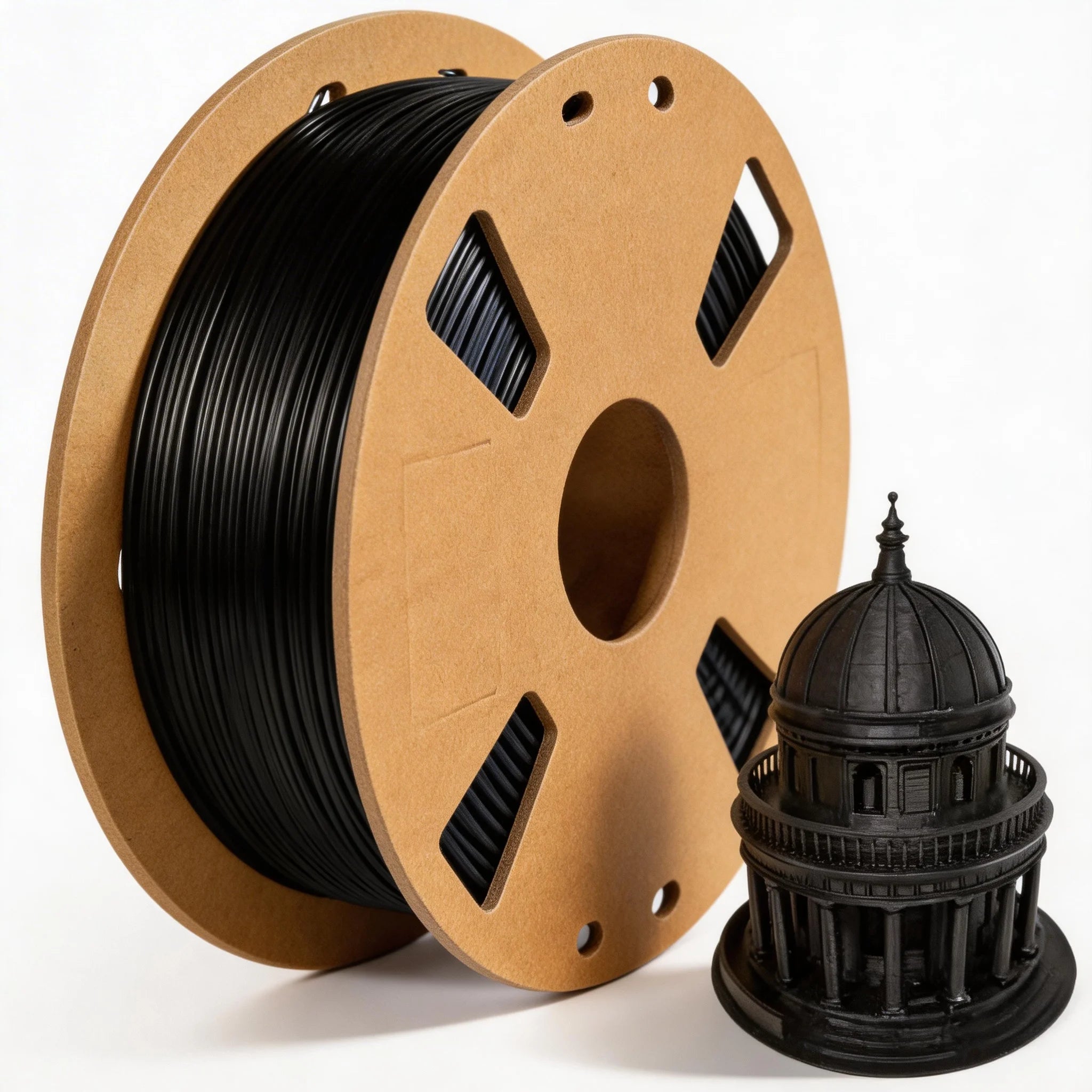 PLA Plus Filament 1.75mm Black 1KG,Neatly Wound 3D Printer Filament 1.75mm,PLA+,Dimensional Accuracy +/- 0.02 mm,1kg,Black