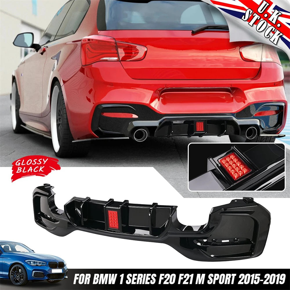 Rear Bumper Lip Diffuser With LED Rear Spoiler For BMW 1er M Sport F20 F21 M135i M140i Fits BMW BMW E92 E93 335I Accessories HOT