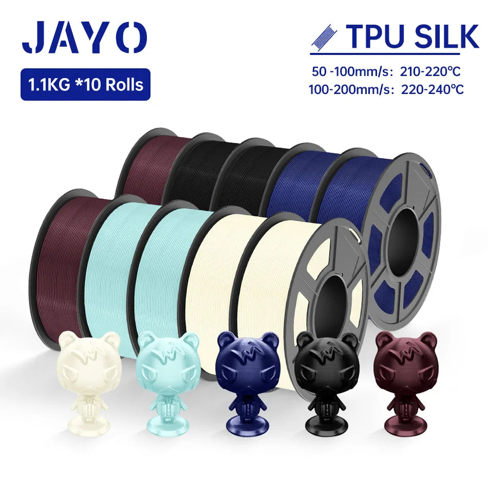 JAYO 3d Filament petg/ pla plus/ pla/PLAMeta /SILK PLA+ 1.75MM PLA 3D Filament for FDM 3D Printer TPU SILK 3D Printing Materials