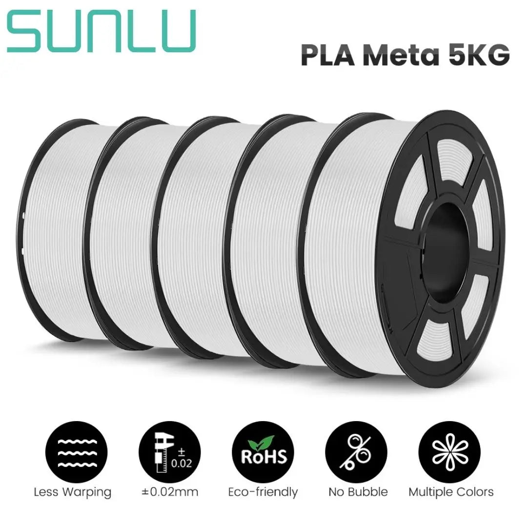 SUNLU PLA/PLA+/PETG/SILK/PLA Matte/ PLA Meta Filament 5KG 1KG/ Roll 1.75mm +/-0.02MM 3D Printer Filament Neatly Wound Filament