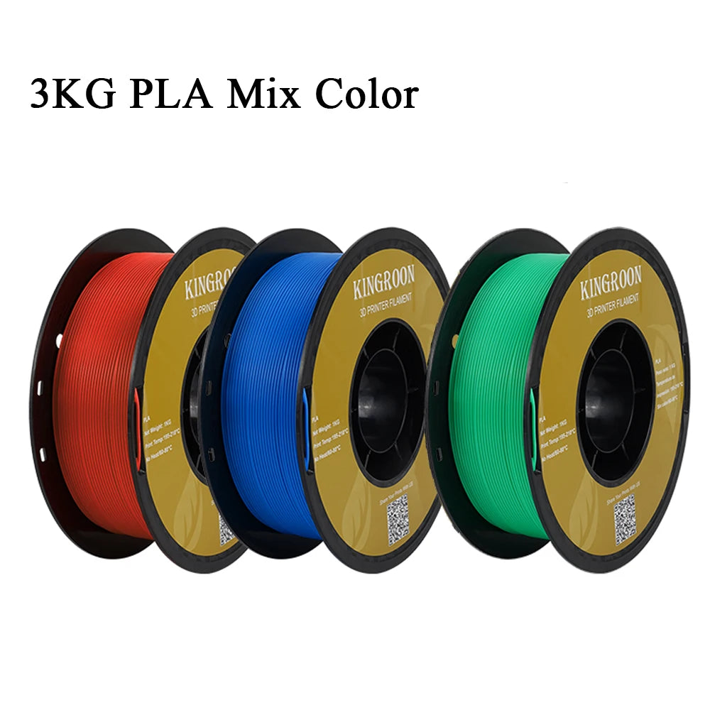 KINGROON 3KG PLA Filament 1.75mm PLA For 3D Printer 1KG per Roll PLA Material for 3D Printing filamento pla 3D Printer Filament