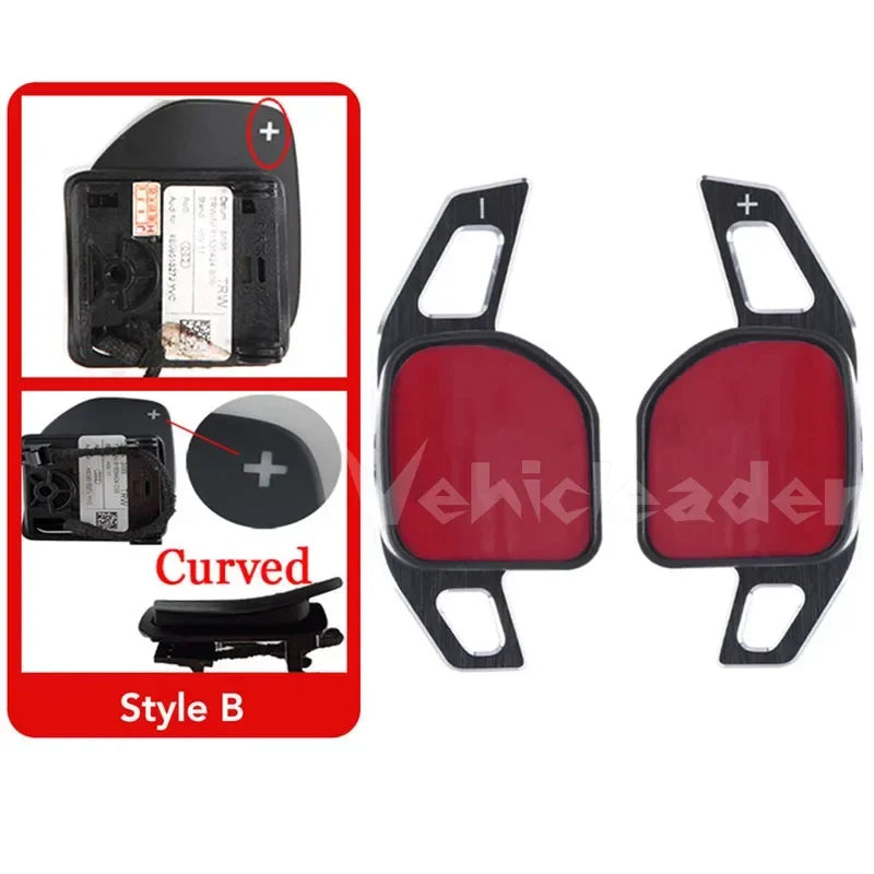For Audi A3 8P 8V A4 B8 A5 A6 C7 A7 A8 Q3 Q5 Q7 S3 S5 S6 S7 SQ5 TT DSG Car Steering Wheel Shift Paddles Extension Shift Sticker