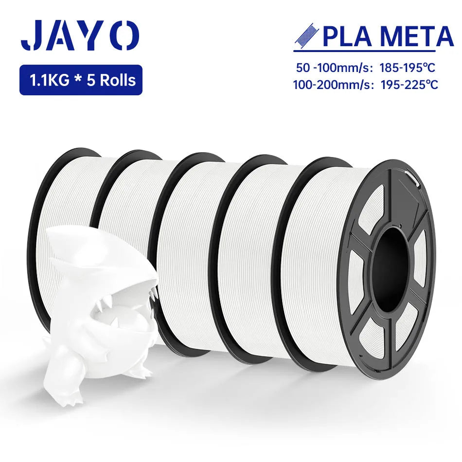 JAYO PLA / PLA Plus/ SILK PLA / PLAMeta/TPU SILK/ABS / PETG 3D Filament 1.75mm 0.65/1.1KG 3D Printer Filament PLA Rainbow 5Roll