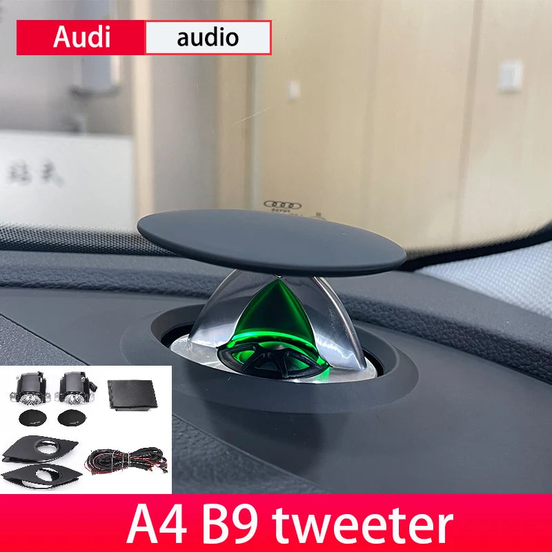 LED Lift Audio Speaker For Audi A6 C8 C7 A4 B9 RS5 RS4 Q5 Q7 A7 Tweeter With Ambient Light Upgrade Center Dashboard Lifting