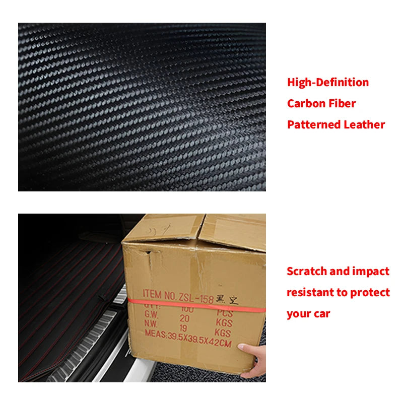 New Carbon Fiber Car Door Threshold Protector Stickers Waterproof For FIAT 500 Grande Stilo Freemont Punto Astra Bravo Ducato