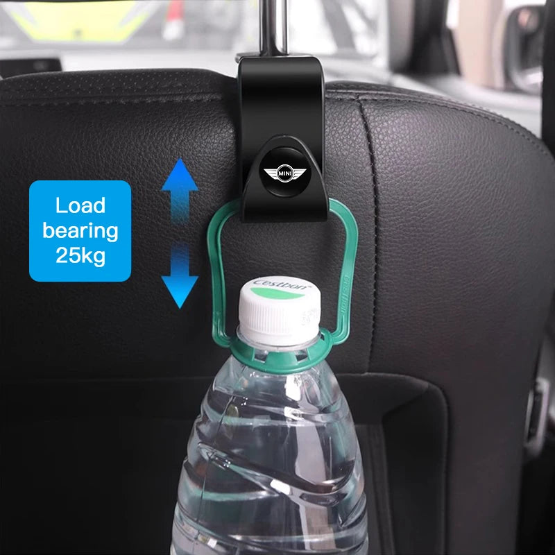 2Pcs ABS Car Styling Seat Back Hooks Accessories For MINI One Cooper JCW Countryman Clubman Cabrio Paceman Coupe Roadster Clubva