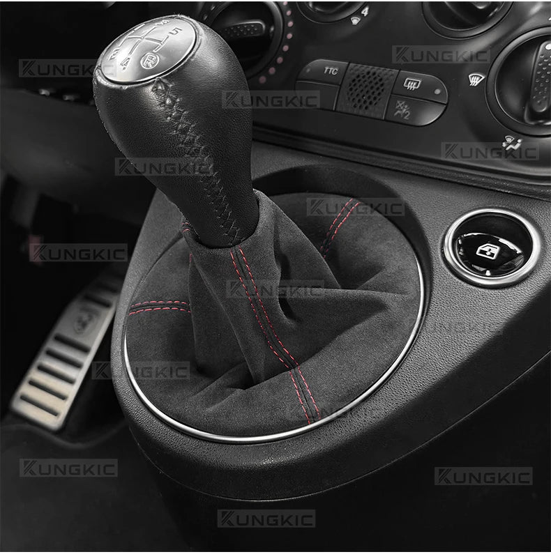For Abarth 595 695 2016 2017 2018 2019 2020 2021 2022 2023 2024 Fiat 500 2011-2024 Manual Shifter Suede Gear Shift Boot Cover