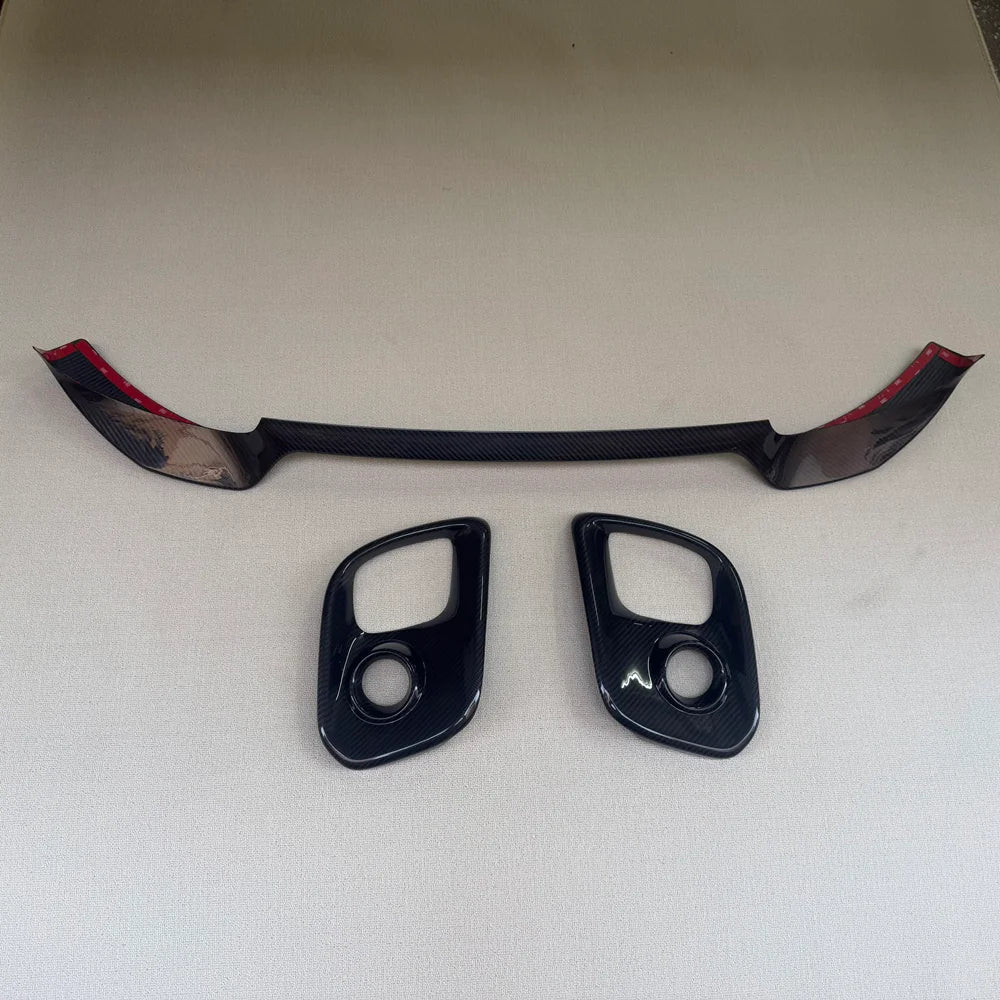 For Fiat, Abbas Fiat 595 Abarth Carbon Fiber, Front Lip, Front Shovel Chin Modification Front Fog Lamp Cover