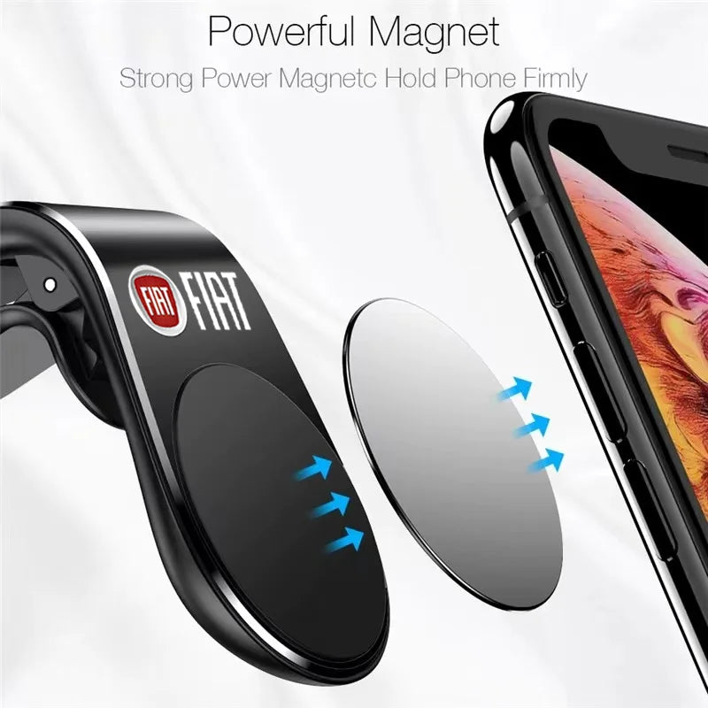 Magnetic Car Phone Holder Air Vent Clip Mount Mobile Cellphone GPS Support For FIAT 500 Grande Stilo Freemont Punto Astra Bravo