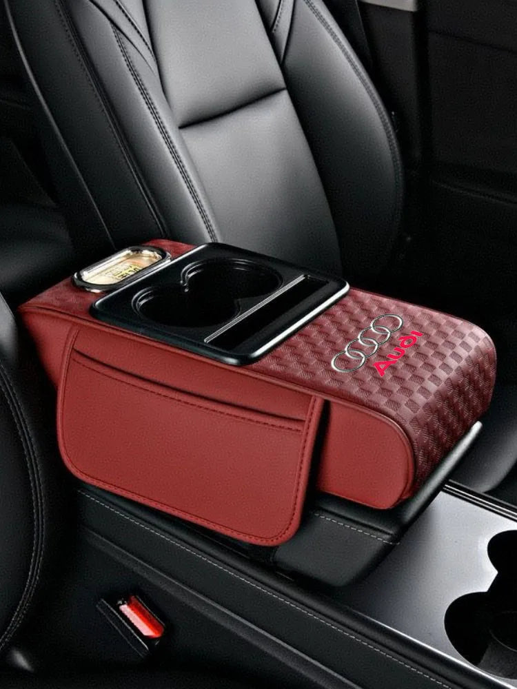 Auto Center Console Armrest Cushion With 2 Cup Holder Tissue Box for Audi A1 A3 A4 A5 A6 A7 A8 Q3 Q5 Q7 Q8 RS4 RS5 S3 S4 S5 TT