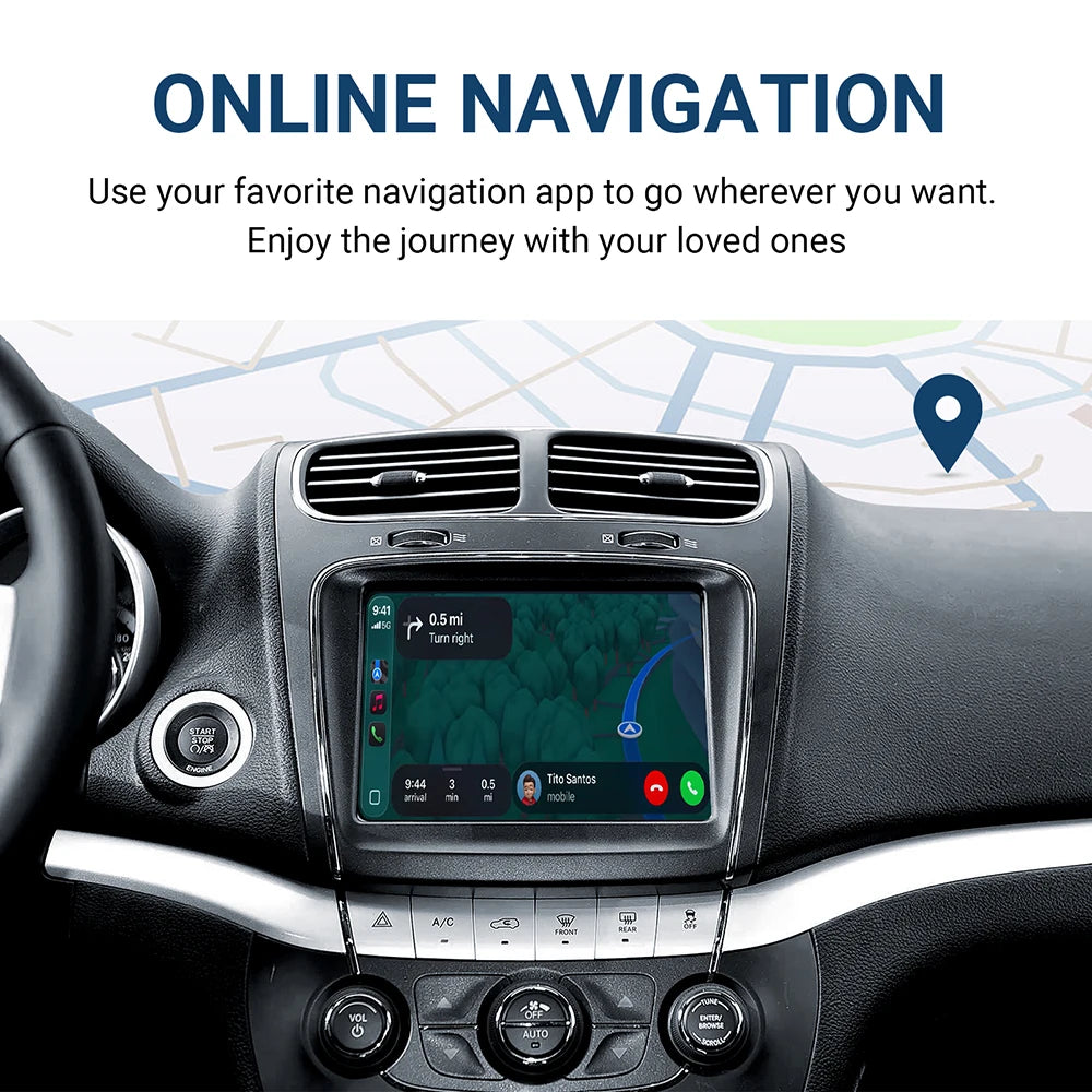 Wireless CarPlay Android Auto retrofit kit decoder box for Fiat Freemont 2013 2014 2015 2016 2017 2018