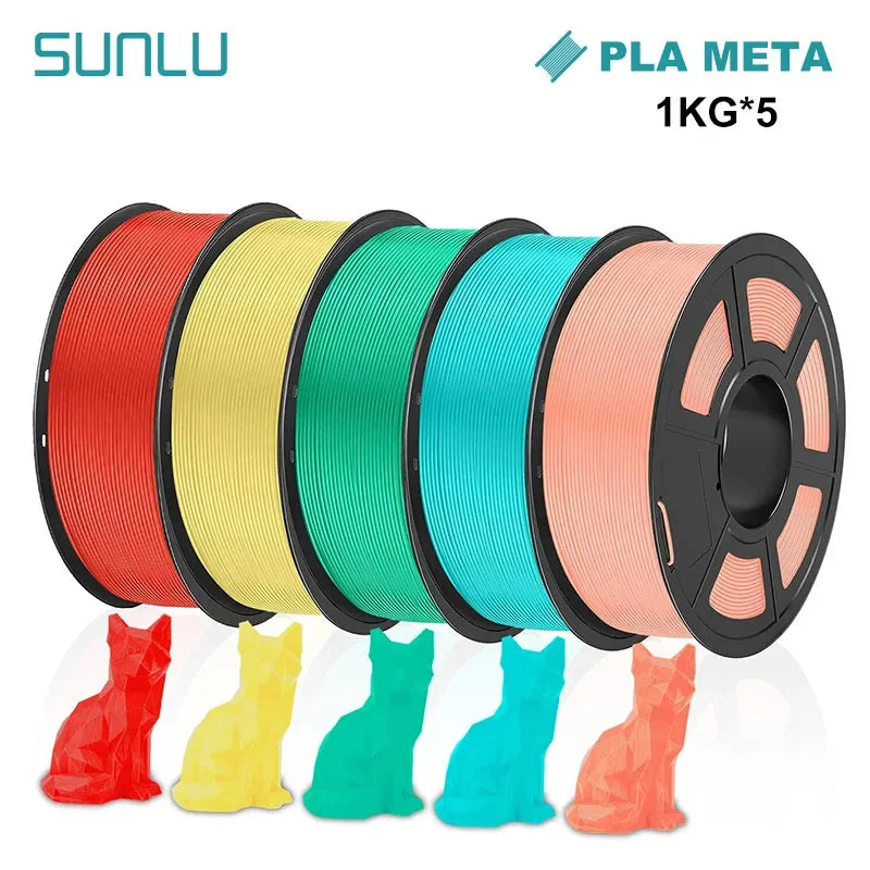 SUNLU PLA/PLA+/PETG/SILK/PLA Matte/ PLA Meta Filament 5KG 1KG/ Roll 1.75mm +/-0.02MM 3D Printer Filament Neatly Wound Filament